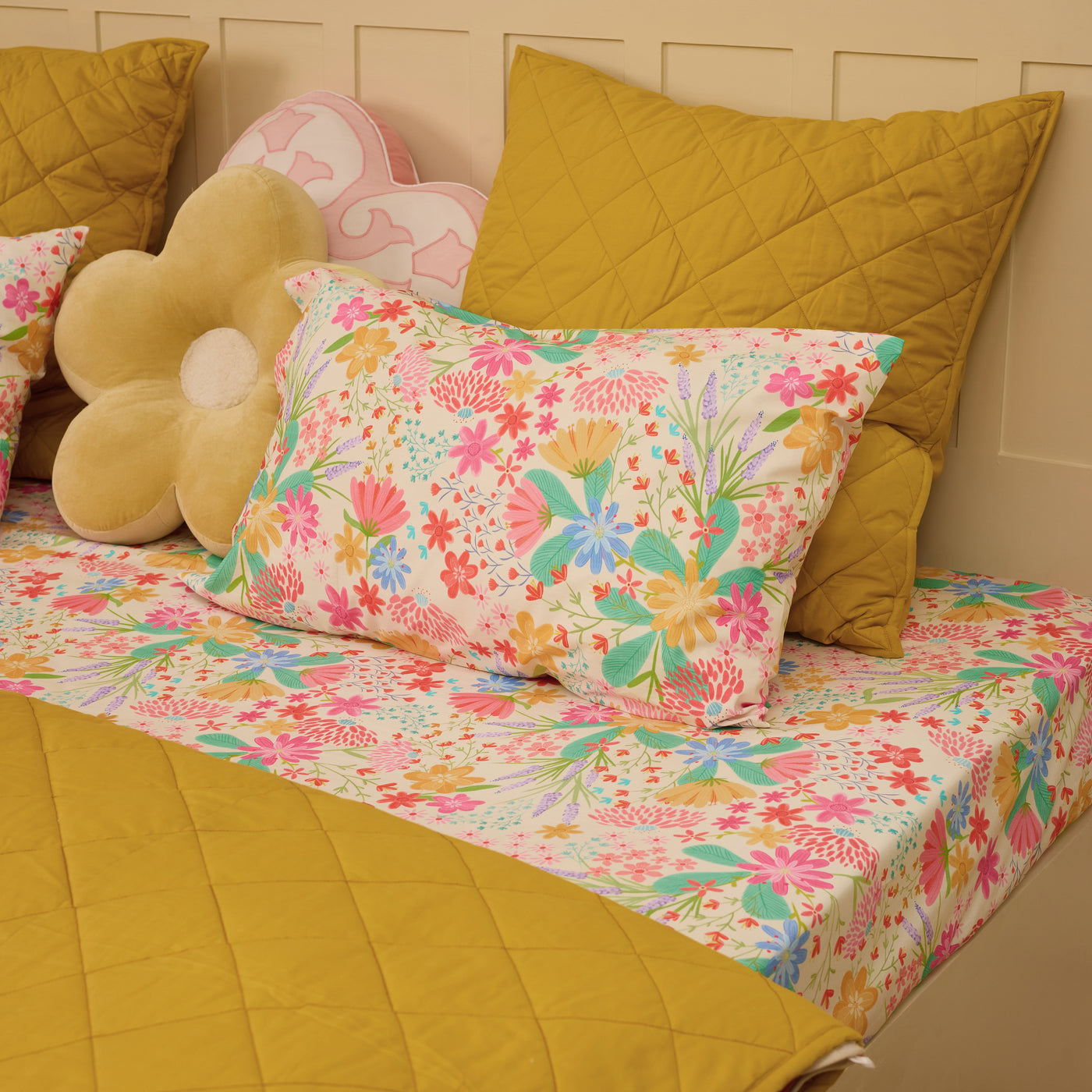 Floral Dreams Organic Cotton Bedsheet Set