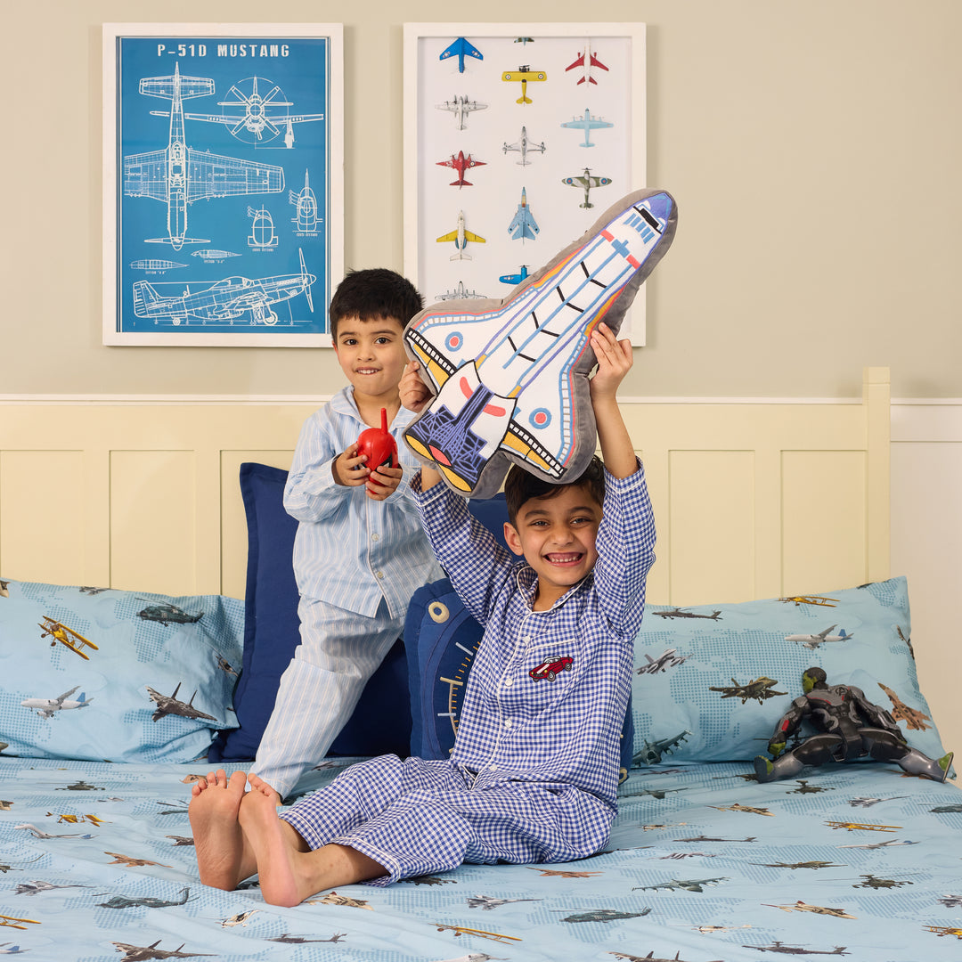 Sky Dreams Airplane Adventure Organic Cotton Bedsheet Set