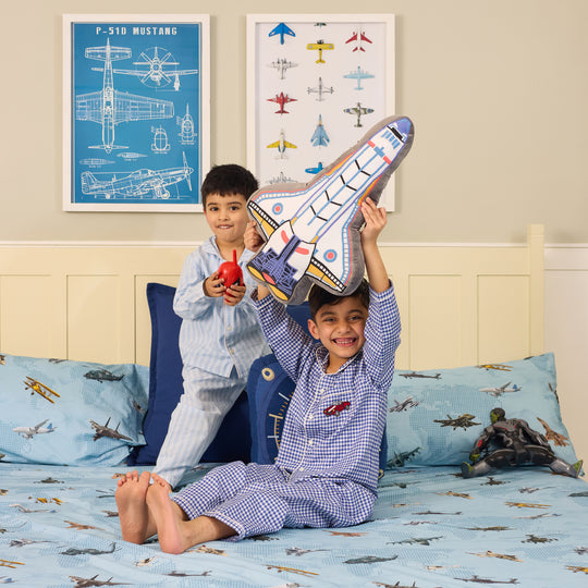 Sky Dreams Airplane Adventure Organic Cotton Bedsheet Set