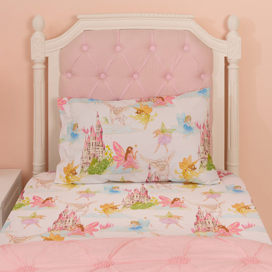 FairyLand White Organic Cotton Bedsheet Set