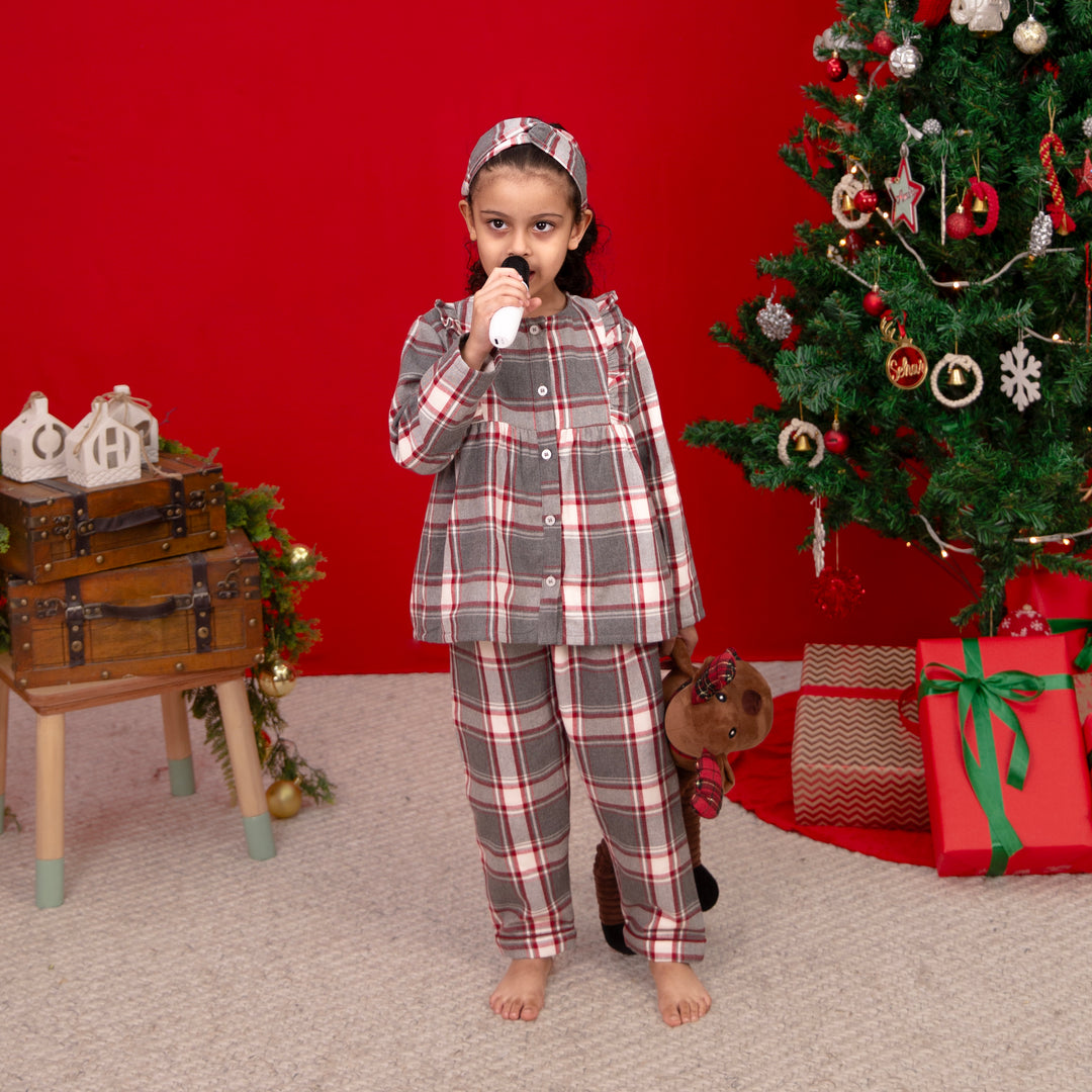 Madison Winter Cotton Nightsuit - Girls