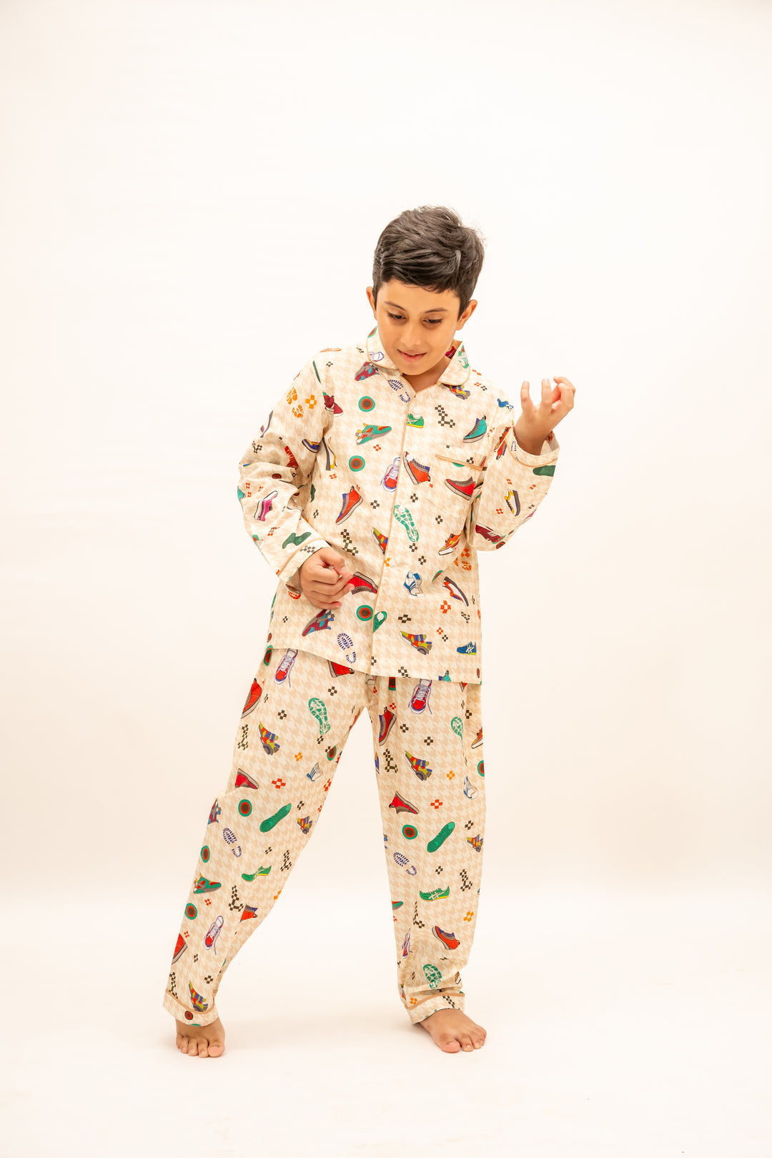 Sneaker Club Organic Cotton Nightsuit - Boys