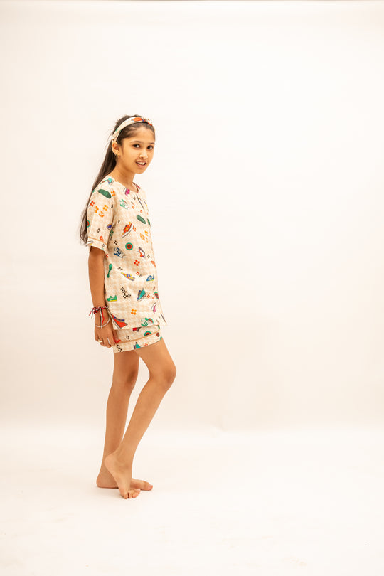 Sneaker Club Organic Cotton Nightsuit - Girls
