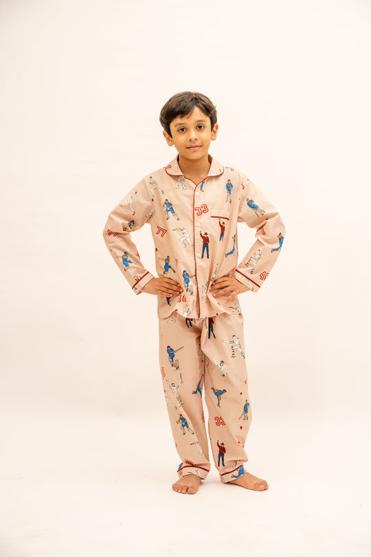 Cricket Mania Organic Cotton Nightsuit