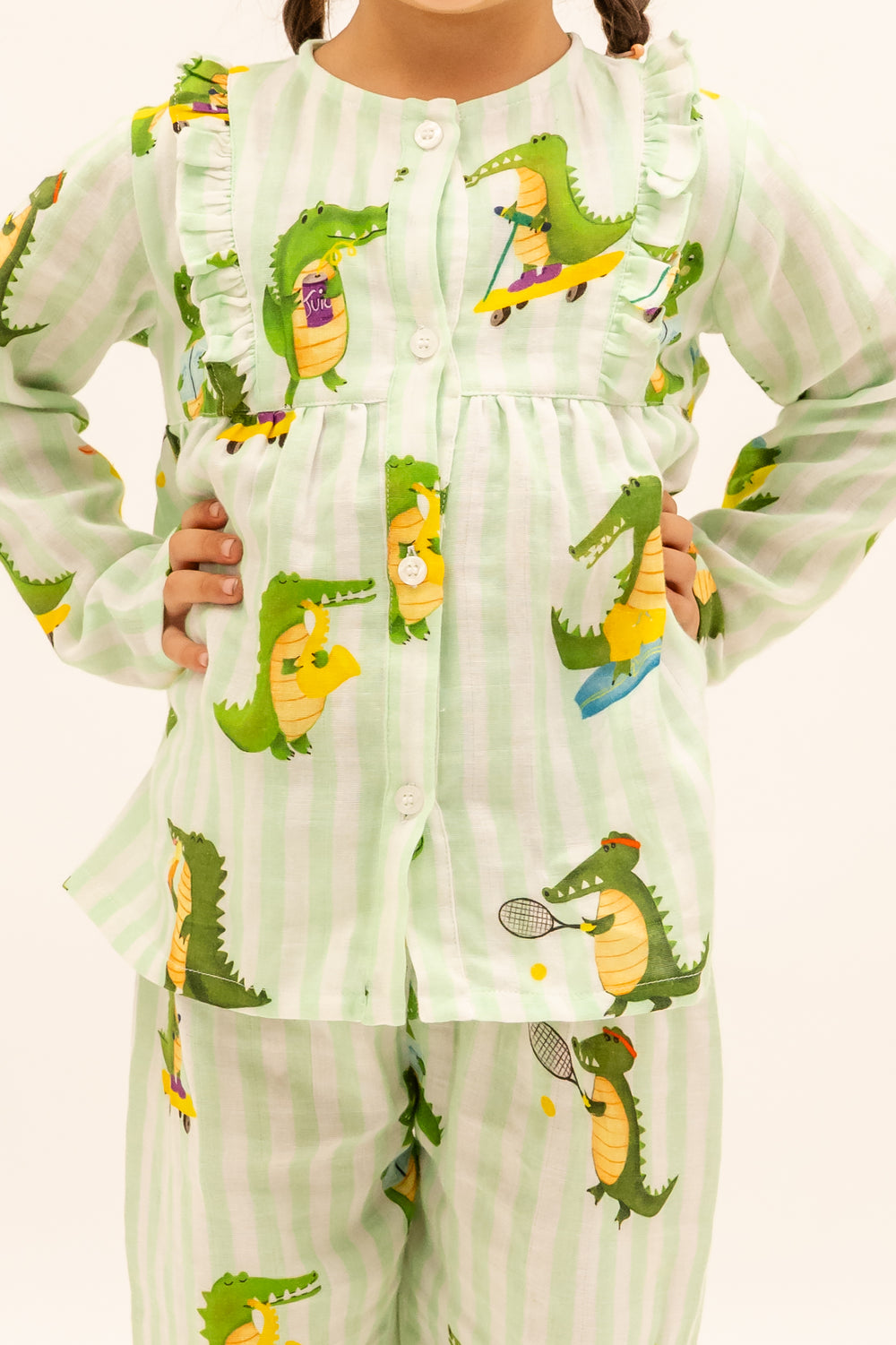 Happy Crocs Mint Organic Nightsuit