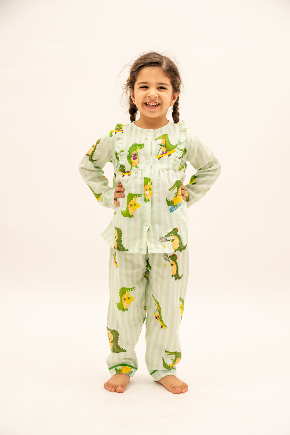Happy Crocs Mint Organic Nightsuit