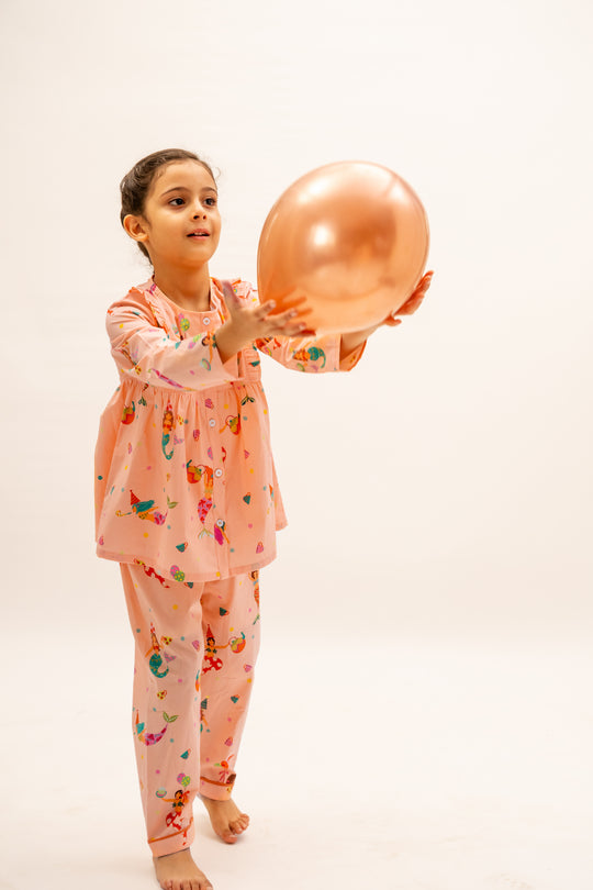 Mermaid Party Organic Cotton Nightsuit