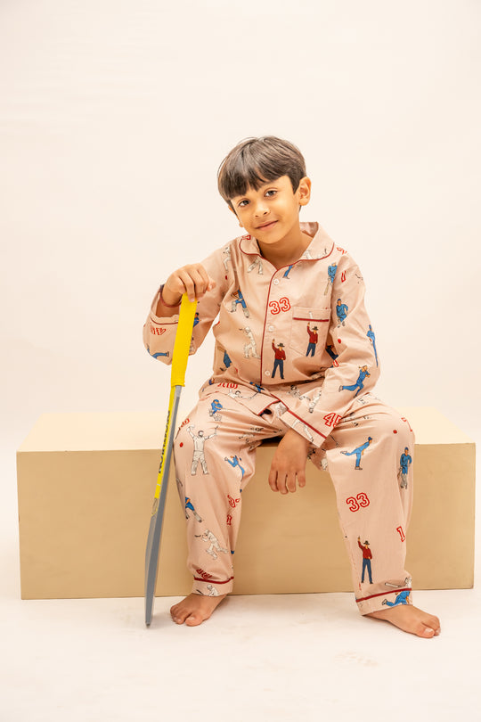Cricket Mania Organic Cotton Nightsuit
