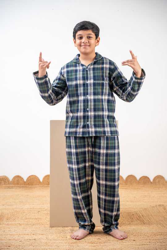 Athens 2.0 Winter Cotton Nightsuit- Boys