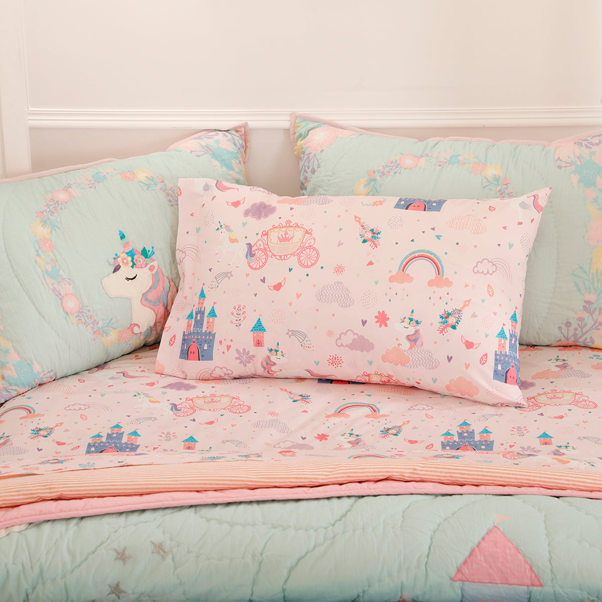 Unicorn Dreams Organic Cotton Pillow Case