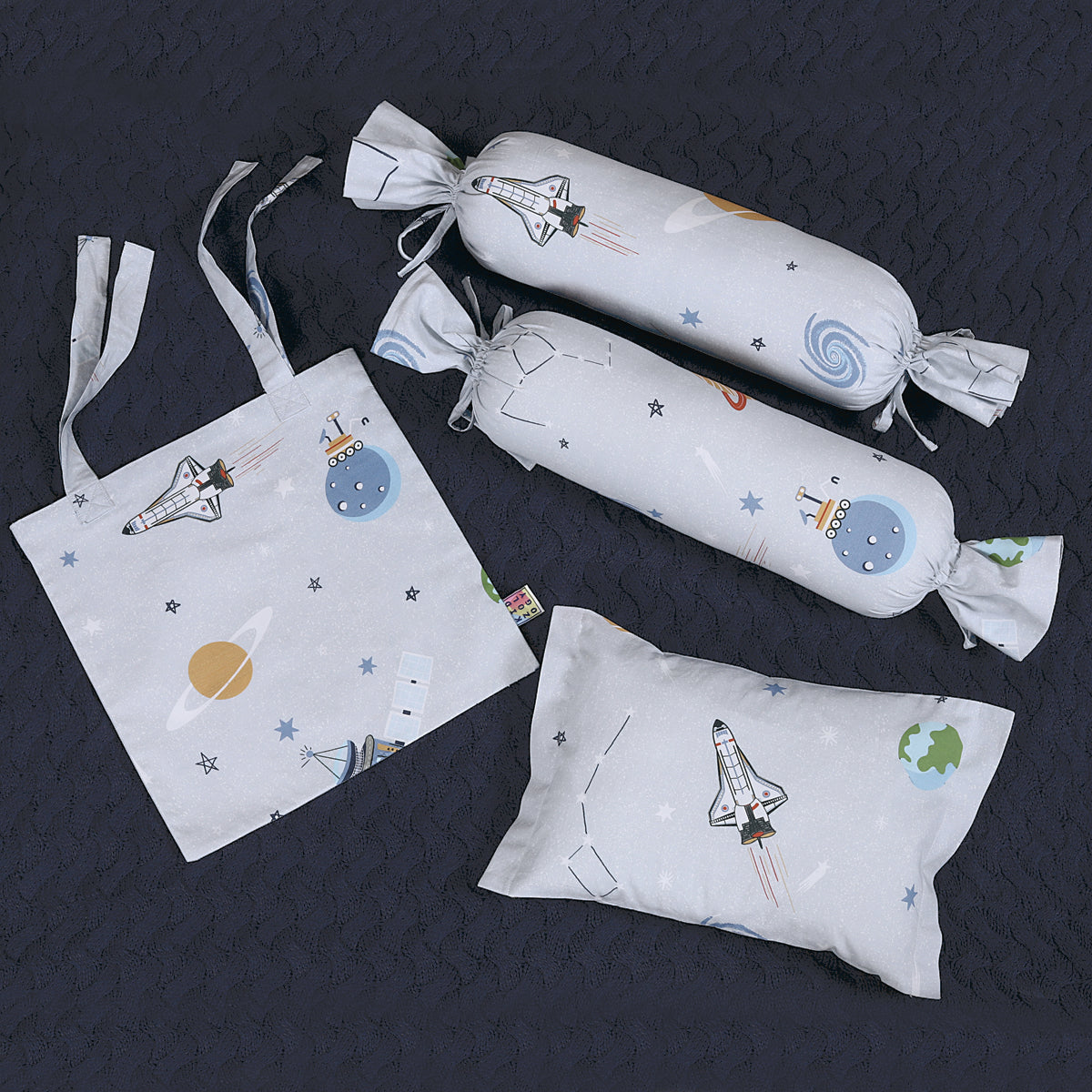 Little Space Explorer Pillow, Bolster & Diaper Pouch Set