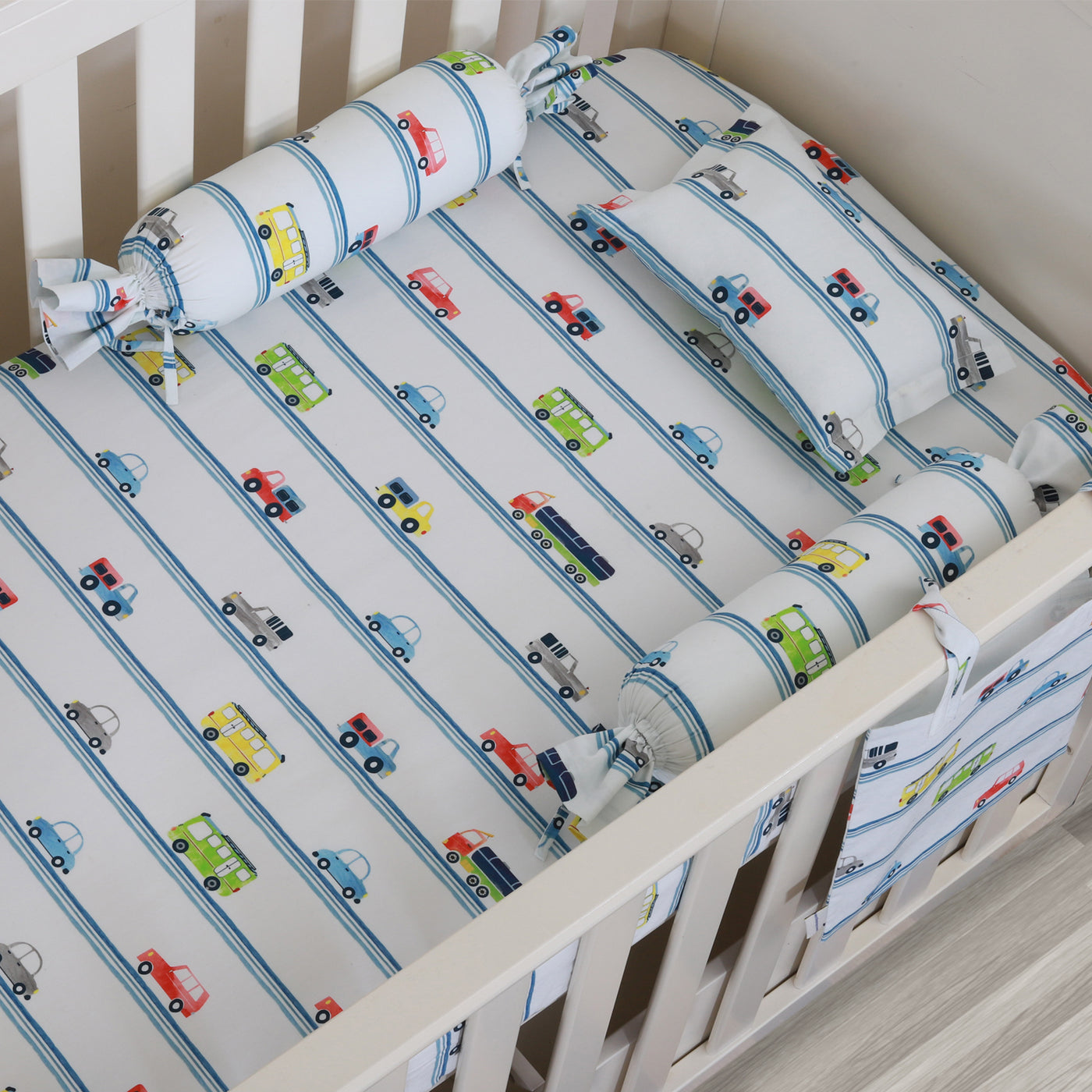 Little Engines Organic Cotton Fitted Sheet
