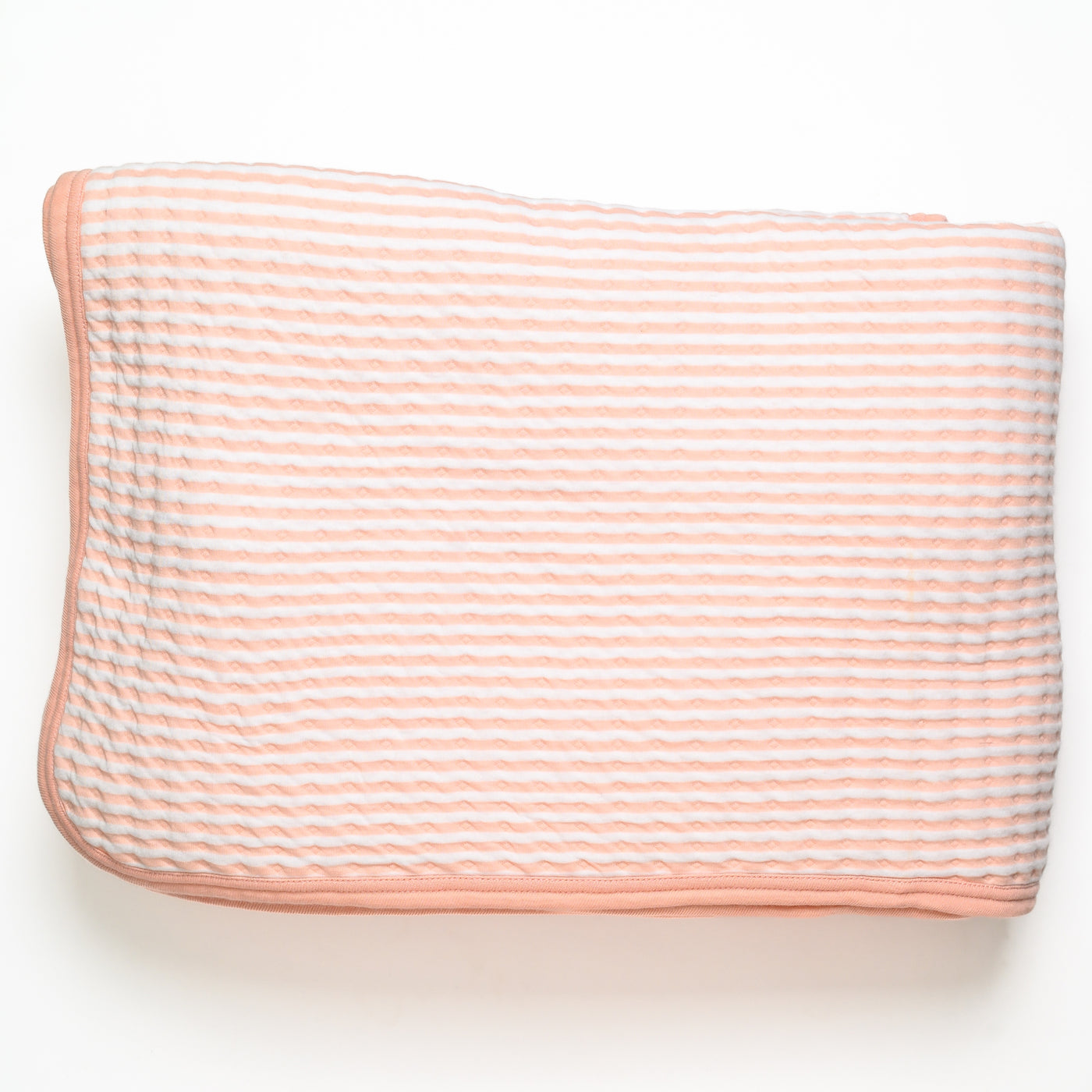 Baby Pink Knit Quilted Blanket with Sherpa