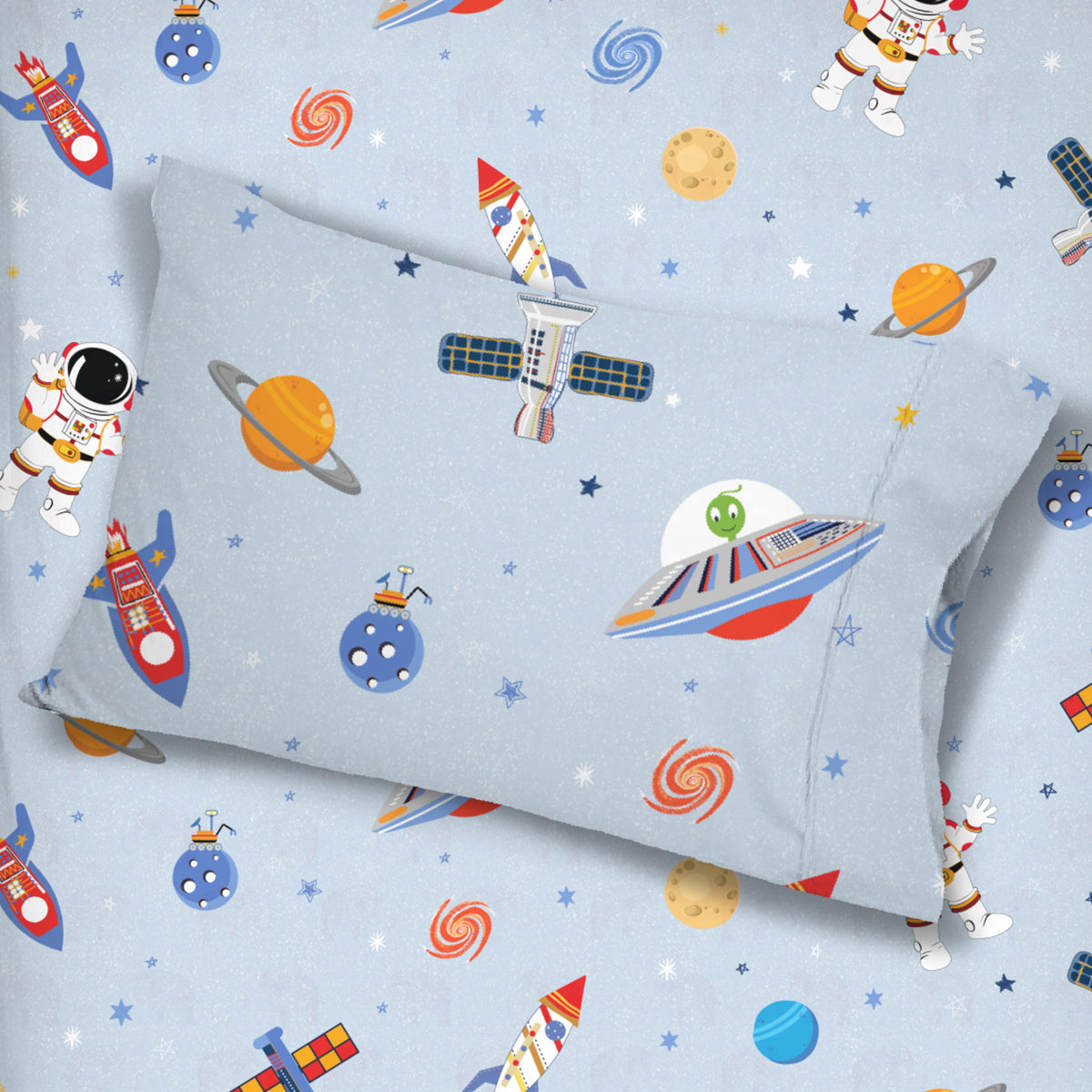 Space Adventure Organic Cotton Bedsheet Set