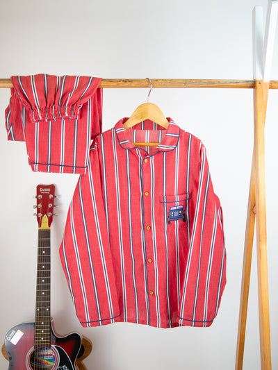 Smith Red Stripe Cotton Nightsuit