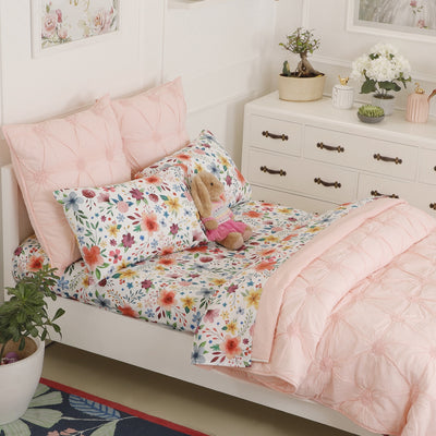 Bloomingdales Floral Organic Cotton Bedsheet for girls