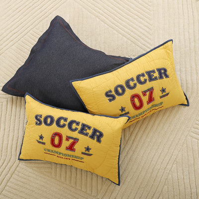 Football Mania Quilted Pillows for boys room decor