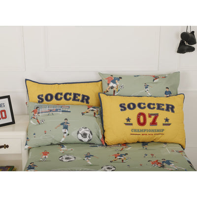 Football Mania Organic Cotton Quilted Pillow