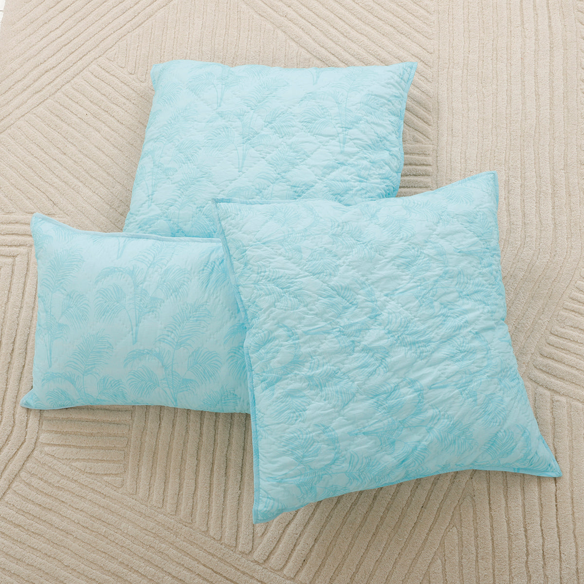 Tropical Wonderland Organic Cotton  Quilted Pillow