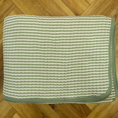 Sage Green Knit Quilted Blanket